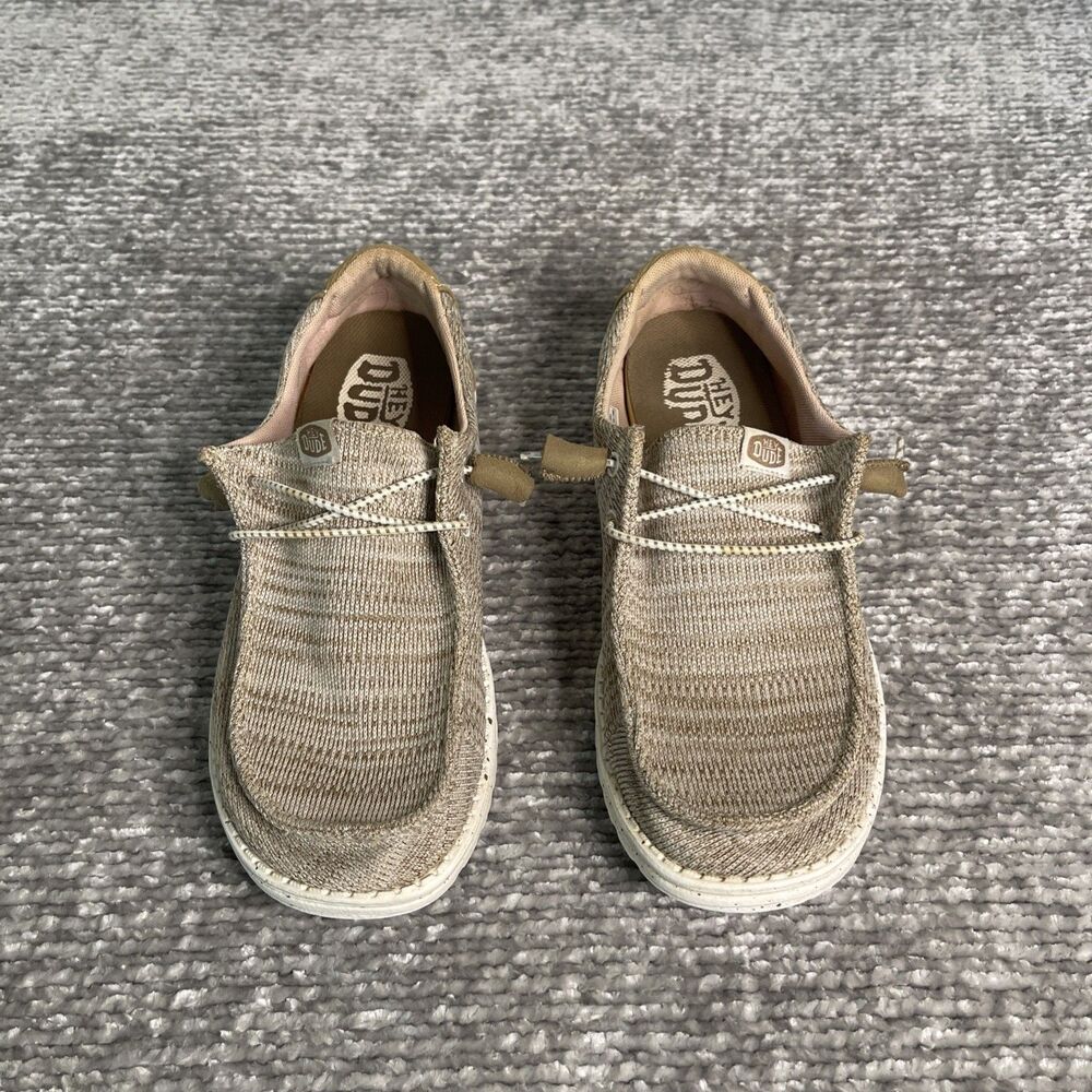 Hey Dude Women's Wendy Sport Mesh Shoes Size 8 Walnut Lightweight Walking